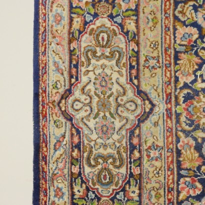 antiquariato, tappeti, antiquariato tappeti, tappeti antichi, Kerman, Iran, tappeto in cotone, tappeto in lana, tappeto a nodo medio, tappeto anni 50-60