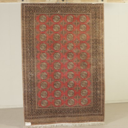antigüedad, alfombras, alfombras antiguas, alfombras antiguas, Bukhara, Pakistán, alfombra de algodón, alfombra de lana, alfombra de nudo medio, alfombra de los años 90