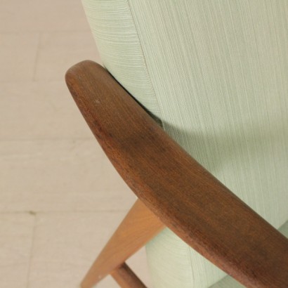 {* $ 0 $ *}, sillón de los años 60, sillón de los años 60, sillón vintage, sillón moderno, sillón de diseño, antigüedades italianas modernas, vintage italiano, sillón de teca, sillón de madera de teca, sillón de tela