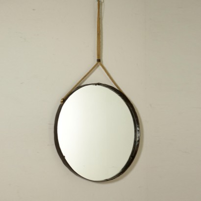 espejo, espejo de los años 60, espejo vintage de los 60, espejo moderno, italiano moderno, italiano vintage, {* $ 0 $ *}, espejo redondo
