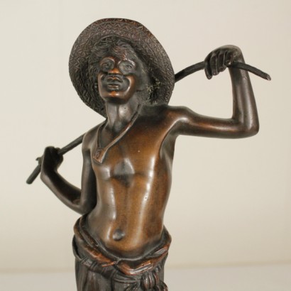 di mano in mano, scultura in bronzo, scultura 900, scultura del 900, giovane pastore con capra, scultura antica, scultura di giovane, giovane in bronzo