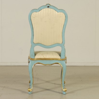 {* $ 0 $ *}, antique chair, vintage chair, designer chair, chair with wavy lines, upholstered chair, gilded chair, lacquered chair, white chair, 20th century chair, 20th century chair