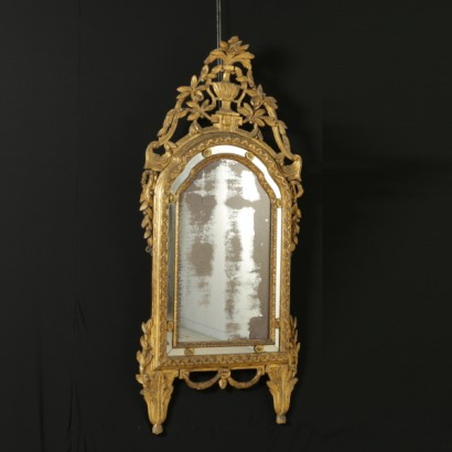 Specchiera dorata neoclassica