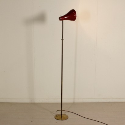{* $ 0 $ *}, Stehlampe, flexible Lampe, Messinglampe, lackierte Aluminiumlampe, moderne antike Lampe, italienische Lampe