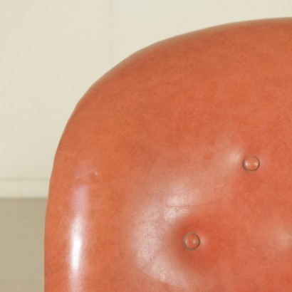 {* $ 0 $ *}, rote Sessel, 60er-Sessel, Polstersessel, Kunstledersessel, Vintage-Sessel, Designer-Sessel, antike Sessel, Sessel des 20. Jahrhunderts, Sessel des zwanzigsten Jahrhunderts