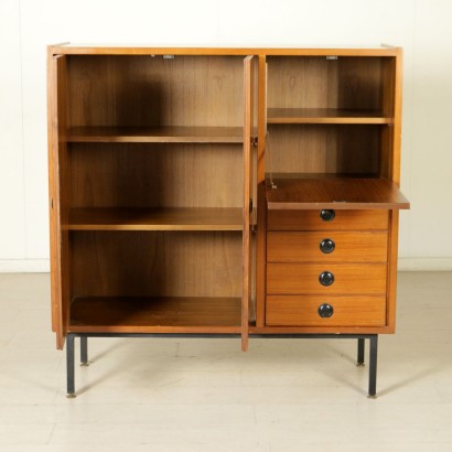 di mano in mano, credenza anni 60, anni 60, credenza con ante battenti, credenza anta a ribalta, credenza in teak, credenza vintage, credenza di design, credenza di modernariato, vintage italiano, modernariato italiano, design italiano, mobile anni 60, maniglie in ottone