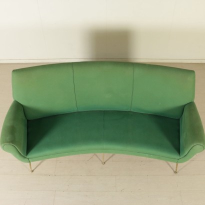 {* $ 0 $ *}, gepolstertes Sofa, Vintage-Sofa, Messing-Sofa, Stoffsofa, Design-Sofa, Italien-Sofa, Vintage-Sofa, modernes Sofa