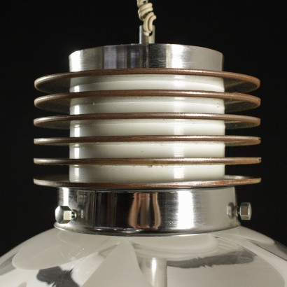 di mano in mano, lampada anni 70, anni 70, lampada vintage, lampada di modernariato, lampada in vetro, illuminazione vintage, illuminazione di modernariato