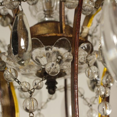 {* $ 0 $ *}, lustre pendentif, lustre en verre, lustre en fer, lustre 900, lustre XXe siècle, lustre italie