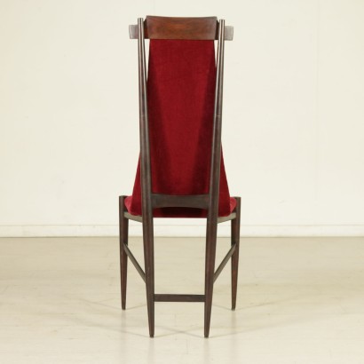 {* $ 0 $ *}, groupe de chaises, chaises en hêtre, chaises en bois, chaises en palissandre, chaises rembourrées, chaises en velours, chaises antiques modernes, chaises design, chaises italiennes