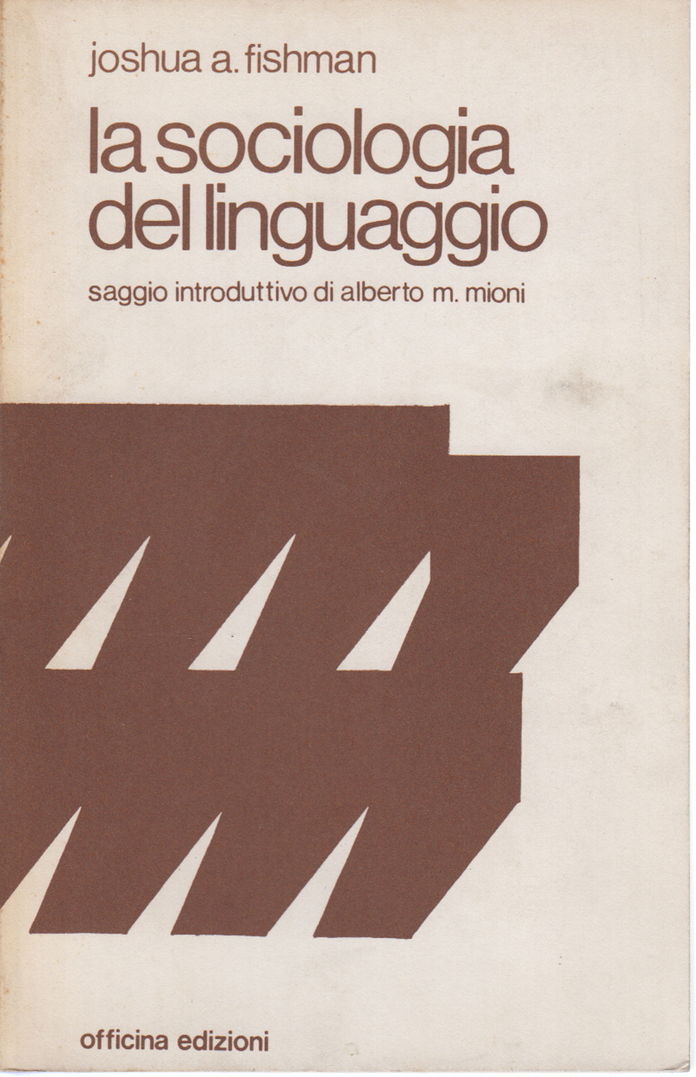 La sociologia del linguaggio, Joshua A. Fishman