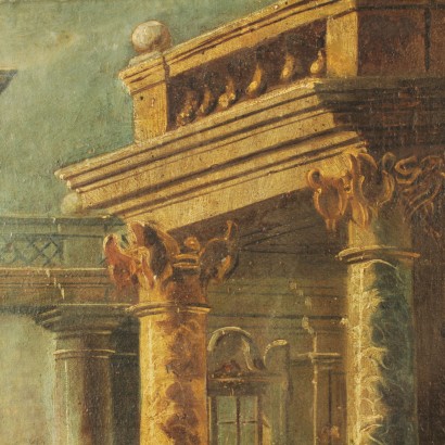 Landscape with architecture and figures - detail