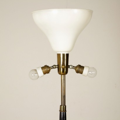 di mano in mano, lampada da terra, lampada legno, lampada ebano, lampada ottone, lampada tessuto, lampada modernariato, lampada modernariato, lampada italia