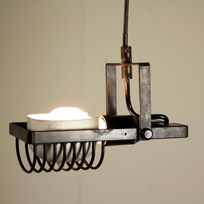 {* $ 0 $ *}, Deckenlampe, lackierte Metalllampe, moderne antike Lampe, italienische Lampe, ernesto Gismondi Lampe