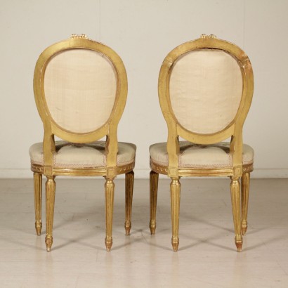 Paire de chaises dorées