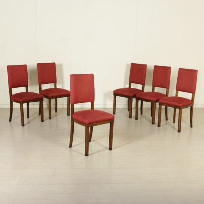 {* $ 0 $ *}, sillas con forma, sillas de nogal, sillas tapizadas, 900 sillas, sillas del siglo XX, sillas italianas