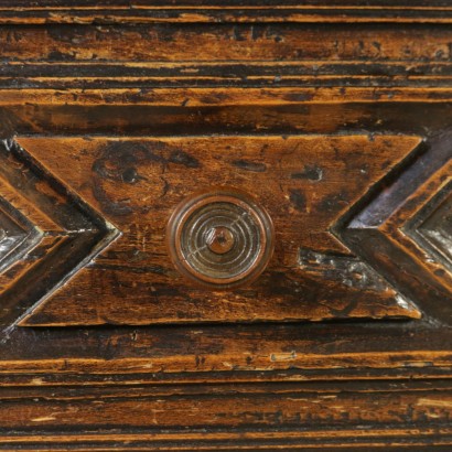 {* $ 0 $ *}, antique dresser, flap door dresser, dresser with gargoyles, wild feet dresser, 900 dresser, twentieth century dresser, Italy dresser, walnut dresser, poplar dresser