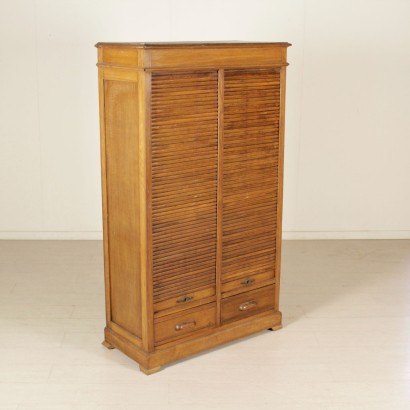 {* $ 0 $ *}, cabinet with two drawers, cabinet with pair of roller shutters, cabinet with lock, cabinet with drawers, cabinet 900, cabinet twentieth century, oak cabinet, Italian cabinet