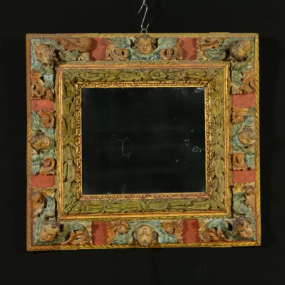 Frame, carved and lacquered