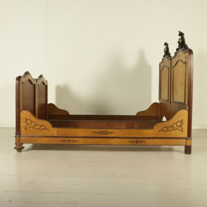 Pair of single beds Louis philippe - the side