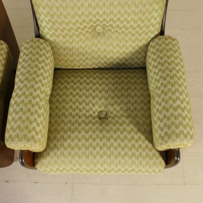 {* $ 0 $ *}, fauteuils 60's, fauteuils vintage, fauteuils modernes, paire de fauteuils, fauteuils noyer, 60's, mobilier vintage