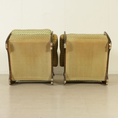 {* $ 0 $ *}, fauteuils 60's, fauteuils vintage, fauteuils modernes, paire de fauteuils, fauteuils noyer, 60's, mobilier vintage