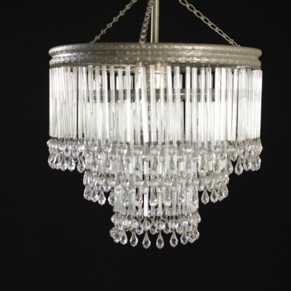 {* $ 0 $ *}, lustre, atelier 900, lustre 900, lustre XXe siècle, lustre en métal, lustre en verre, lustre italien, lustre pendentif