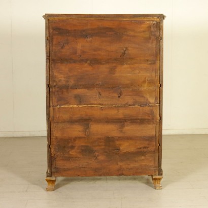 Secretaire in quercia - retro