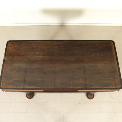 di mano in mano, modernariato, tavolo, tavolo modernariato, tavolo anni 50, tavolo anni cinquanta, tavolo italia, tavolo legno, tavolo vetro, tavolo ottone