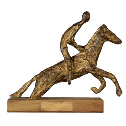 Pferd mit Jockey, Pferd mit Bronzejockey, anonymer Autor, Bronzepferd, Bronzejockey, Bronzeskulptur, antike Bronze, antike Bronze, antike Skulptur, antike Skulptur