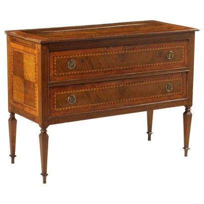 commode, commode néoclassique, commode ancienne, commode ancienne, commode XVIIIe, commode fin XVIIIe, commode en noyer, commode plaquée en noyer, commode en divers essences, commode néoclassique, style néoclassique, {* $ 0 $ *}, anticonline