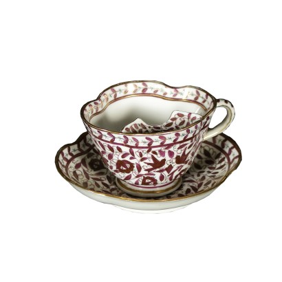 {* $ 0 $ *}, Tasse mit Untertasse, Tasse aus Porzellan, Untertasse aus Porzellan, russisches Porzellan, Tasse mit Untertasse aus Porzellan, feines Porzellan