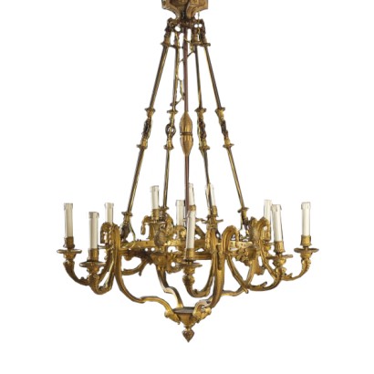 Lampadario in bronzo