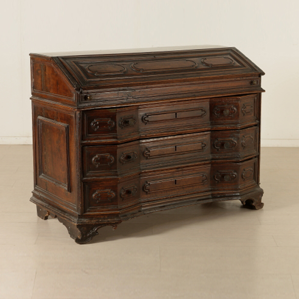 Walnut Drop Leaf Desk And Chest Of Drawers The Flaps And