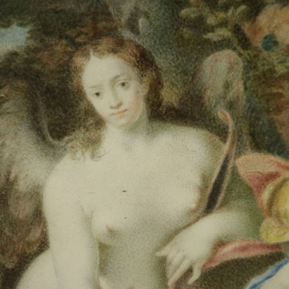 Cupid's Education, Painting on Parchment Paper, 1765