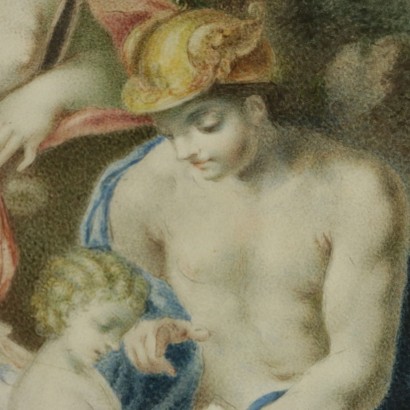 Cupid's Education, Painting on Parchment Paper, 1765