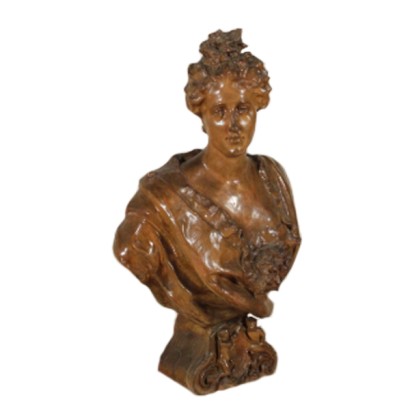 busto, busto in terracotta, busto di dama, busto di dama in terracotta, di mano in mano, anticonline, busto 800, busto antico, busto antiquariato, busto in terracotta