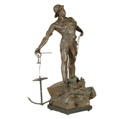 antiquariato, antichità, Bronzi, bronzo antico, scultura in bronzo, Marinaio Soccorritore in bronzo, bronzo di Arthur Waagen, Arthur Waagen, Marinaio Soccorritore di Arthur Waagen, #dimanoinmano, #antiquariato, #antichità, #bronzi, #bronzoantico, #sculturainbronzo, #madeinItaly