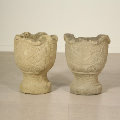Pair of Vases in stone