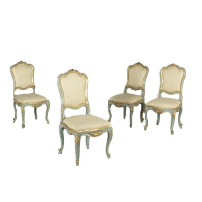 {* $ 0 $ *}, antique chair, vintage chair, designer chair, chair with wavy lines, upholstered chair, gilded chair, lacquered chair, white chair, 20th century chair, 20th century chair