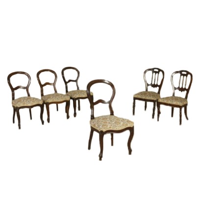 Group of six chairs