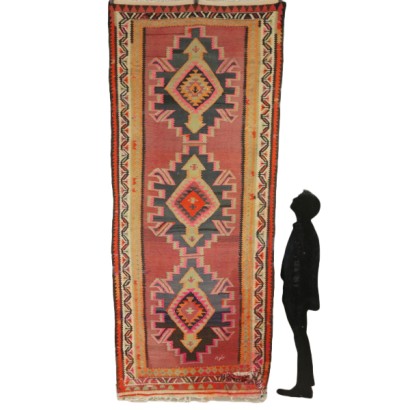 antigüedades, alfombras, alfombras antiguas, alfombras antiguas, Kilim, Turquía, alfombra de lana y algodón, alfombra de nudo fino, alfombra de los años 60