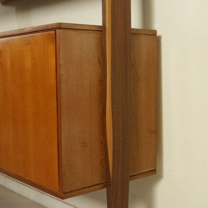 {* $ 0 $ *}, bookcase from the 50s-60s, bookcase from the 50s, bookcase from the 60s, from the 50s, from the 60s, vintage bookcase, modern bookcase, mahogany bookcase, screen-printed bookcase, screen-printed panel, modern bookcase, brass handles , brass inserts