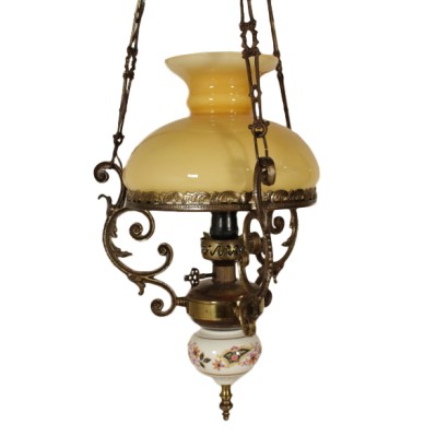 di mano in mano, lampadario decorato, lampadario 900, lampadario in ceramica, sfera in ceramica, lampadario antico, lampadario antiquariato, lampadario di antiquariato