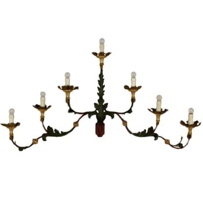 candelabro, candelabro de hierro forjado, candelabro 900, candelabro de principios de 1900, candelabro de principios de 900, candelabro con volutas, volutas frondosas, {* $ 0 $ *}, anticonline