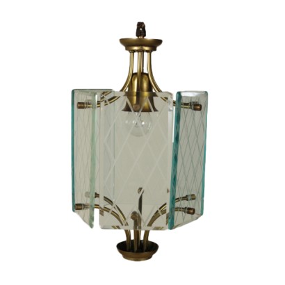 brass chandelier, lantern, brass lantern, 900 lantern, lantern with crystals, ground crystals, etched crystals, {* $ 0 $ *}, anticonline