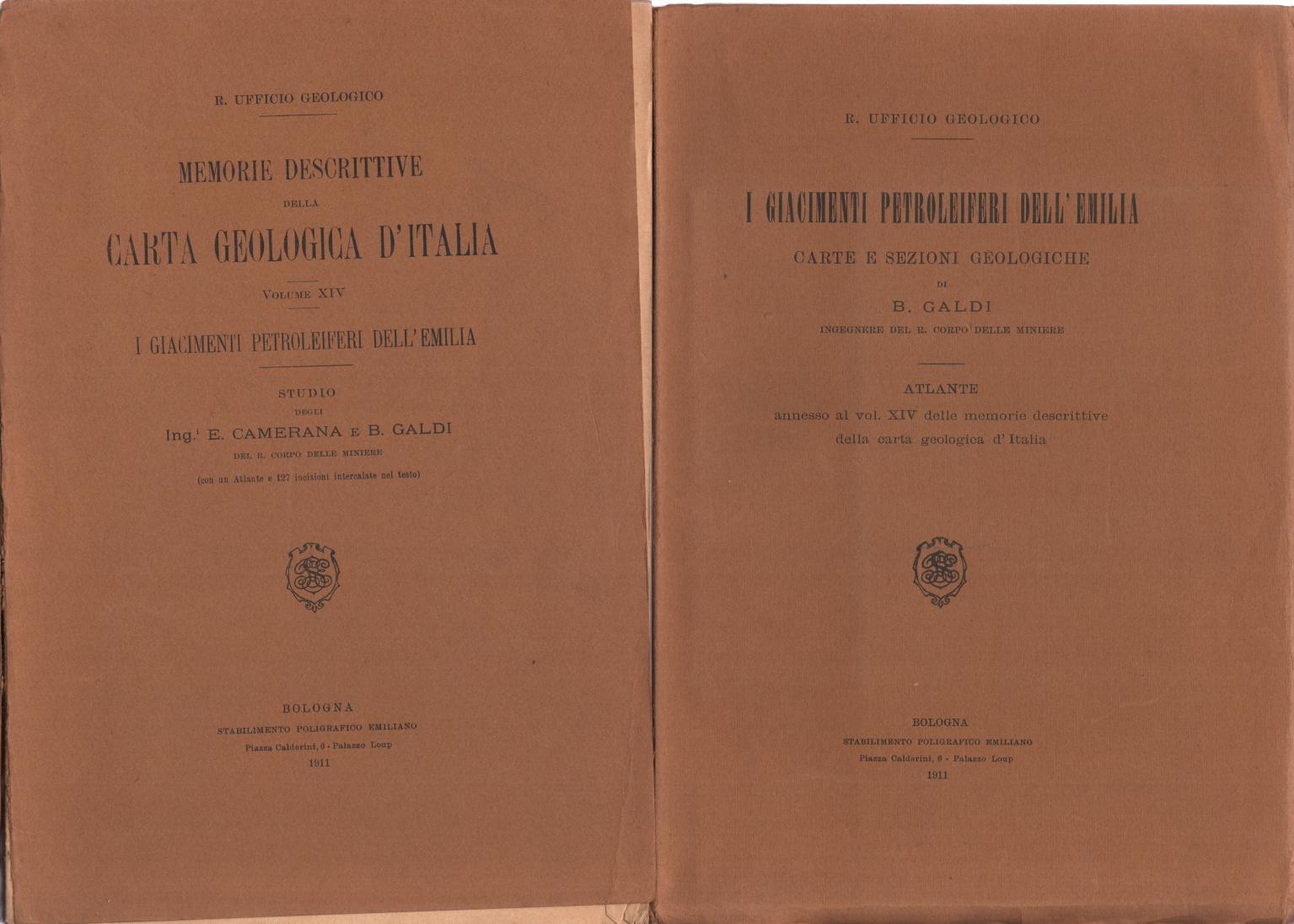 I giacimenti petroliferi dell'Emilia , E. Camerana B. Galdi