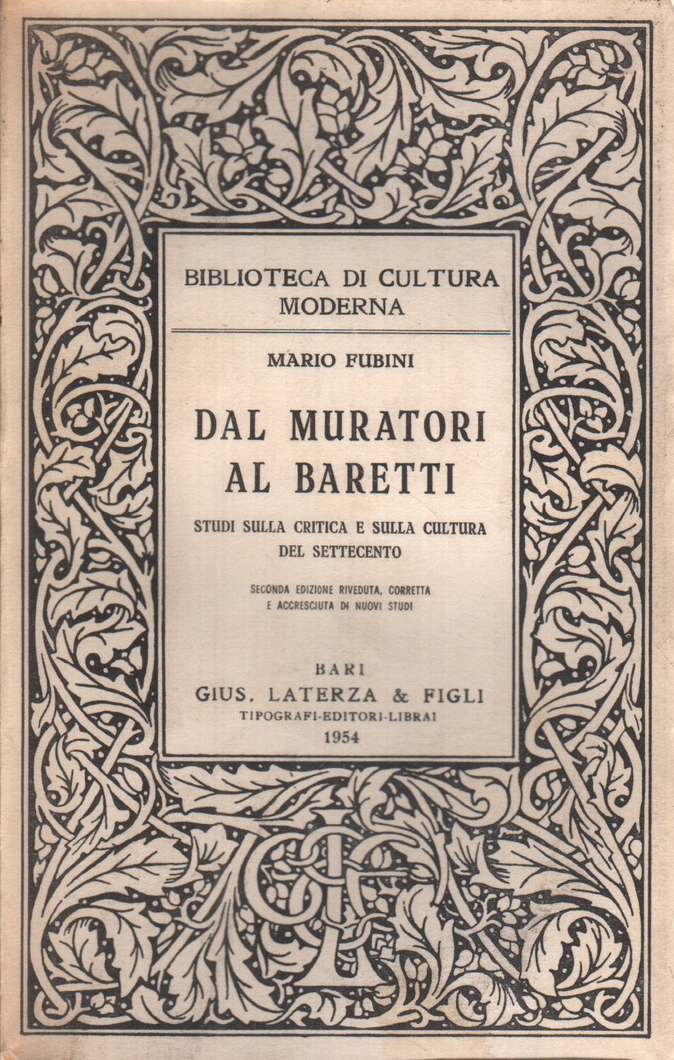 Da Muratori al Baretti, Mario Fubini