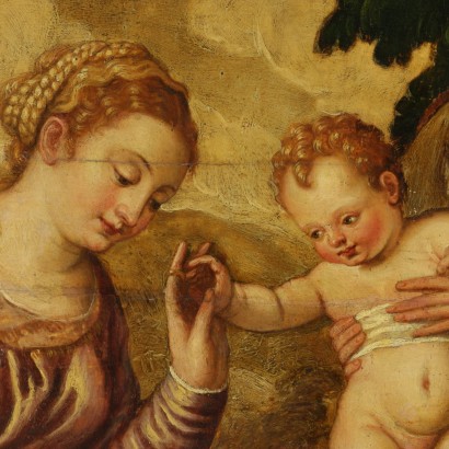 Sacra Famiglia con matrimonio mistico di Santa Caterina