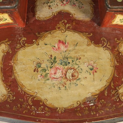 di mano in mano, scrittoio parietale, scrittoio 800, scrittoio fine 800, scrittoio in stile barocchetto, scrittoio laccato, scrittoio antico, scrittoio antiquariato, scrittoio da parete